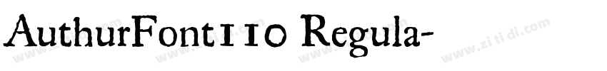 AuthurFont110 Regula字体转换
